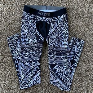 Sleefs Tribal Pattern Sports Compression Leggings